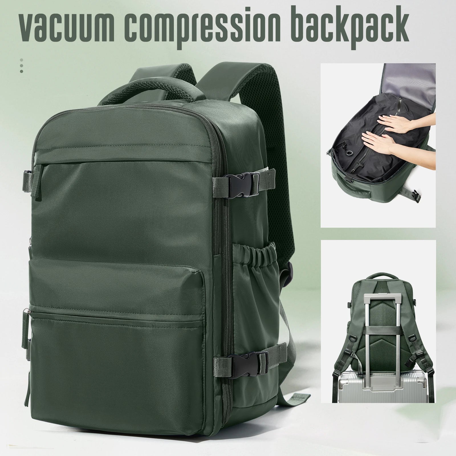 Vacuum Backpack Travel Bag for Men Large Capacity Backpack Business